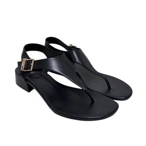Michael Kors Black Sandals with Gold Accent - 9